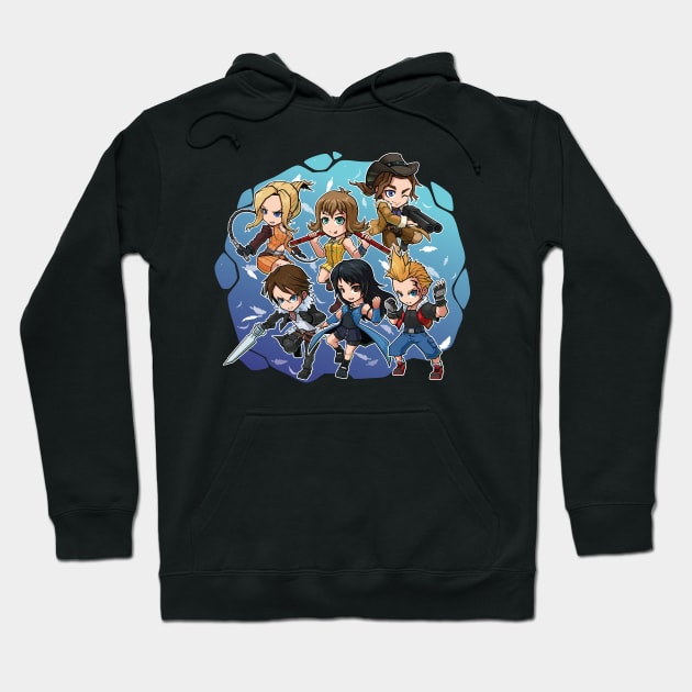 Fanart Final Fantasy 8 Squad Chibis Hoodie by Xar623